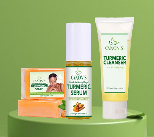 Radiant Skin Trio: Cleanser, Soap & Serum