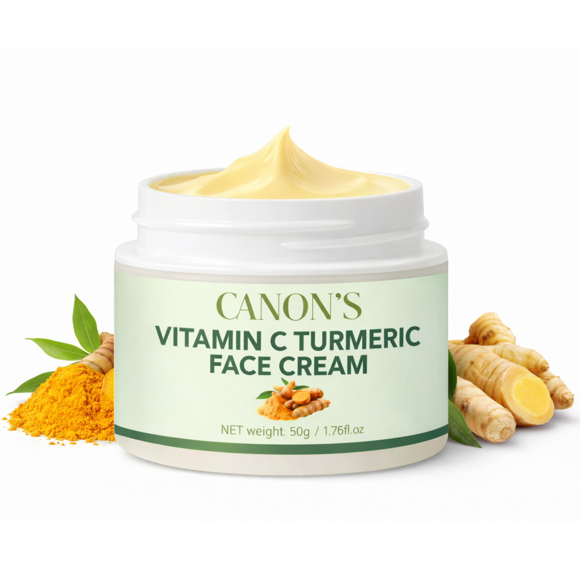 Vitamin C Turmeric Brightening Face Cream - Anti-Aging Facial Moisturizer