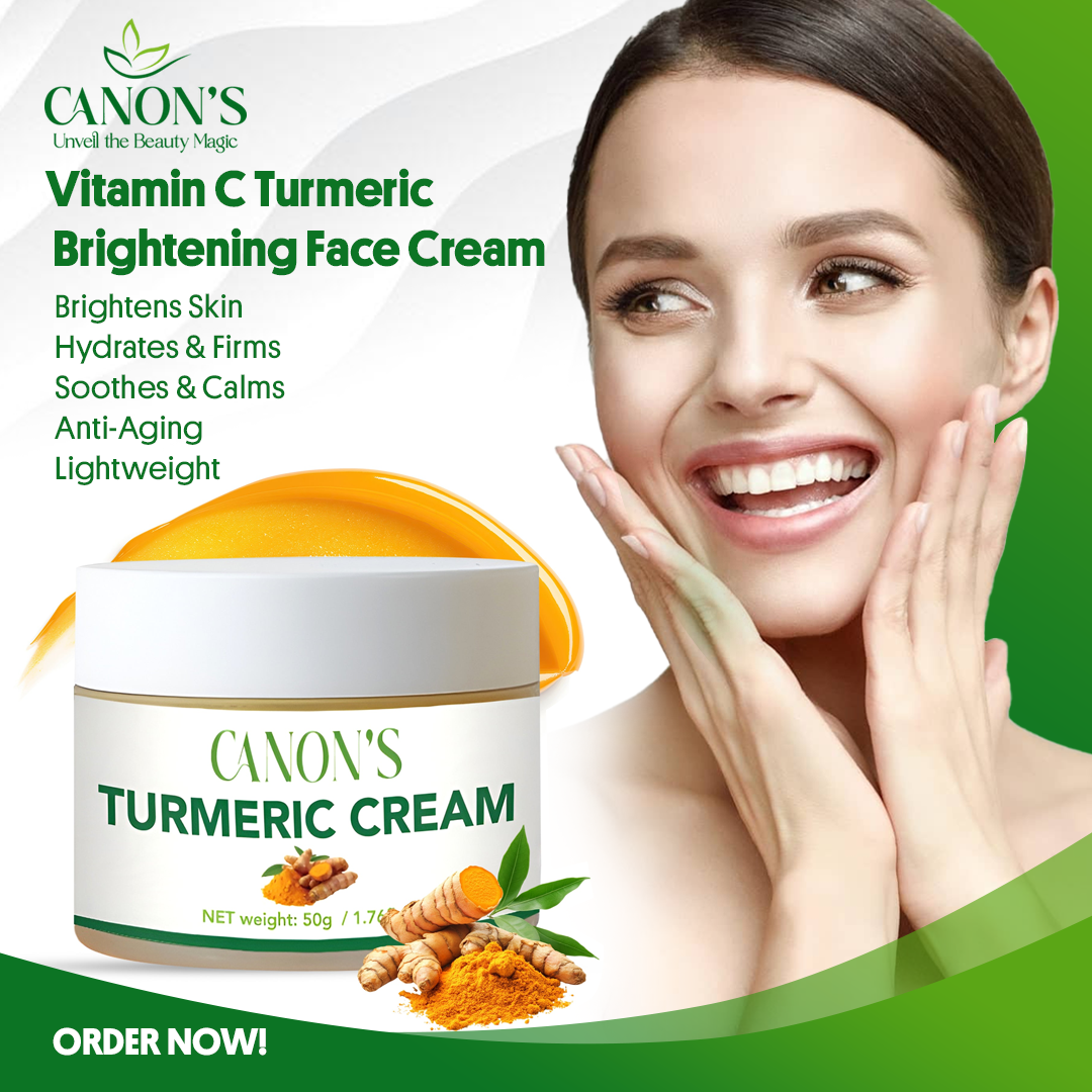 Vitamin C Turmeric Brightening Face Cream - Anti-Aging Facial Moisturizer