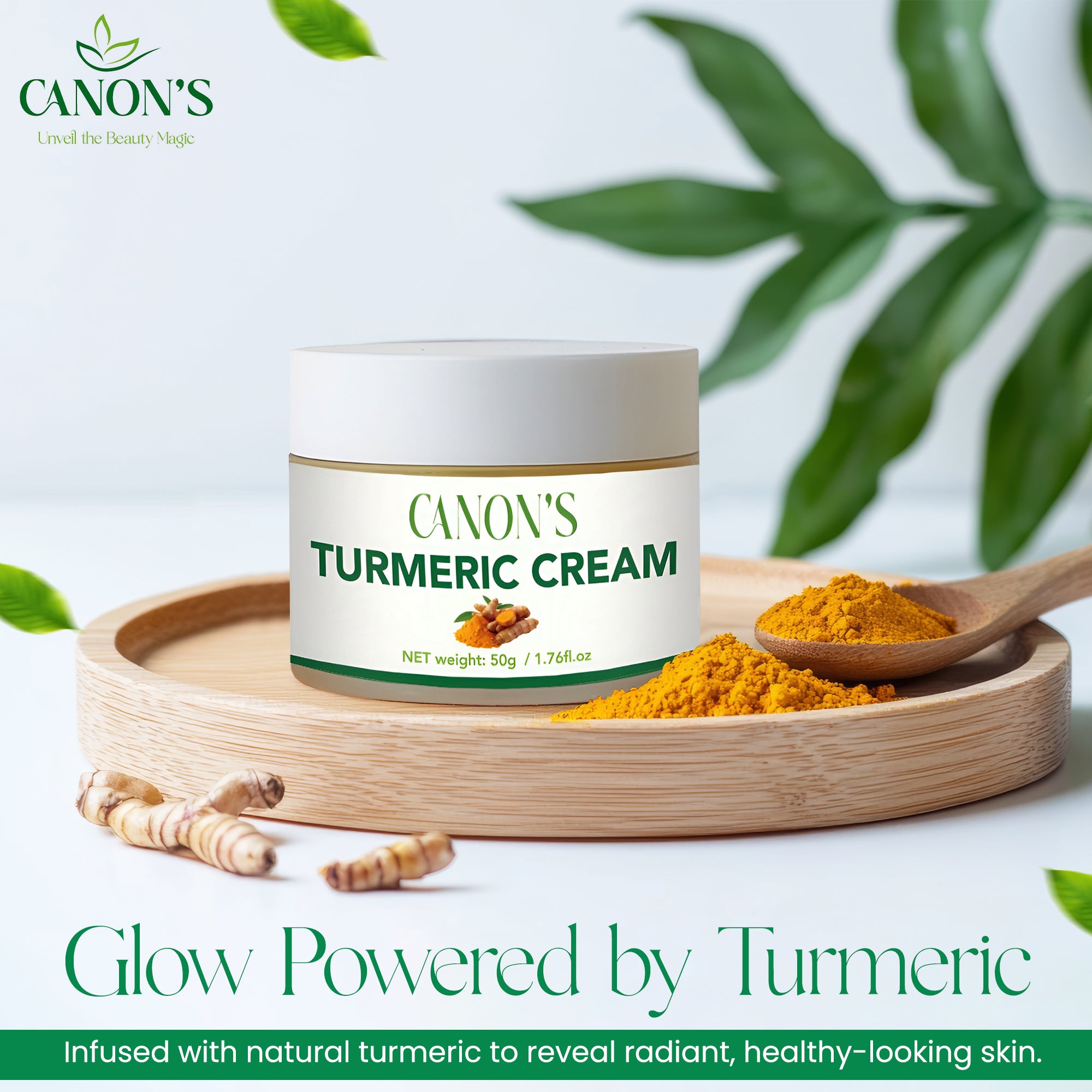 Turmeric Brightening Face Cream - Anti-Aging Facial Moisturizer with Vitamin E