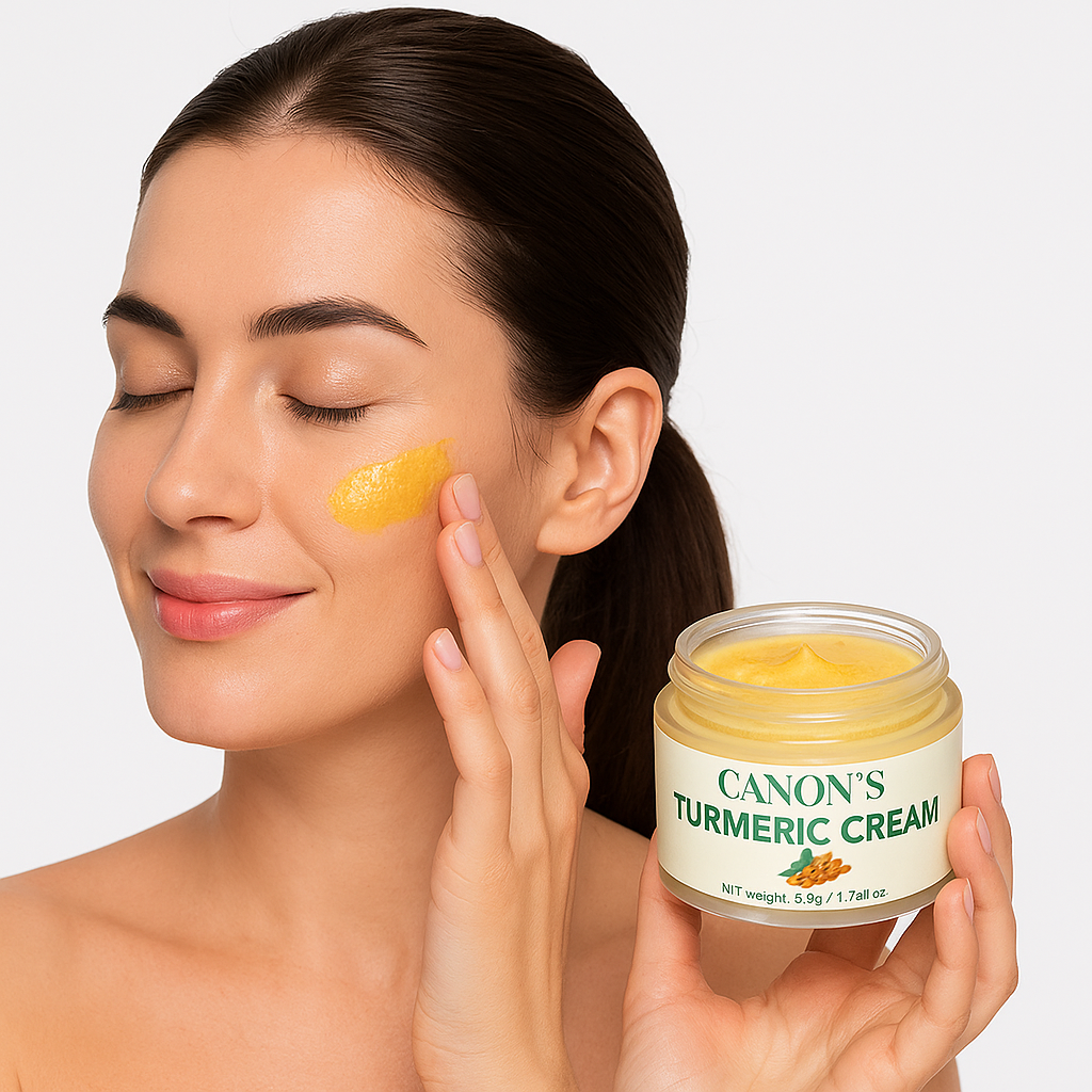 Canon's Turmeric Cream to her face 
