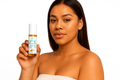Model with turmeric serum