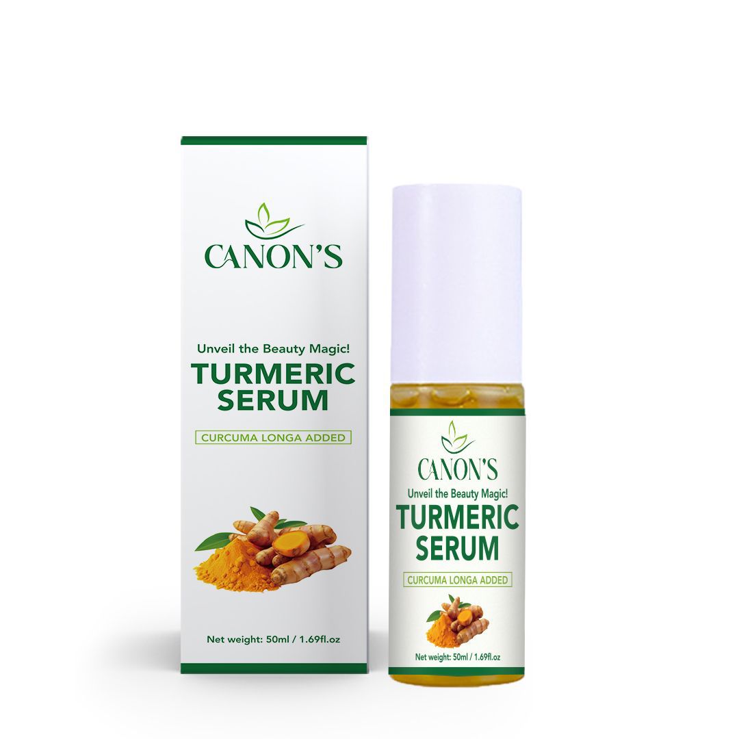 Model with turmeric serum